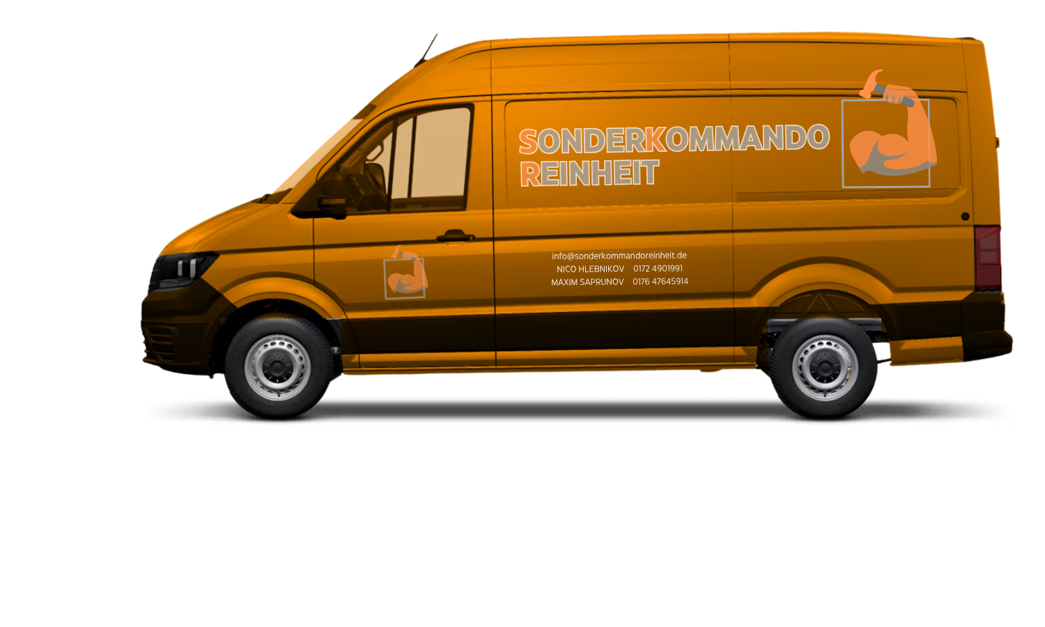 Sonderkommmando Reinheit Fahrzeuge 2D Seitenansicht ORANGE